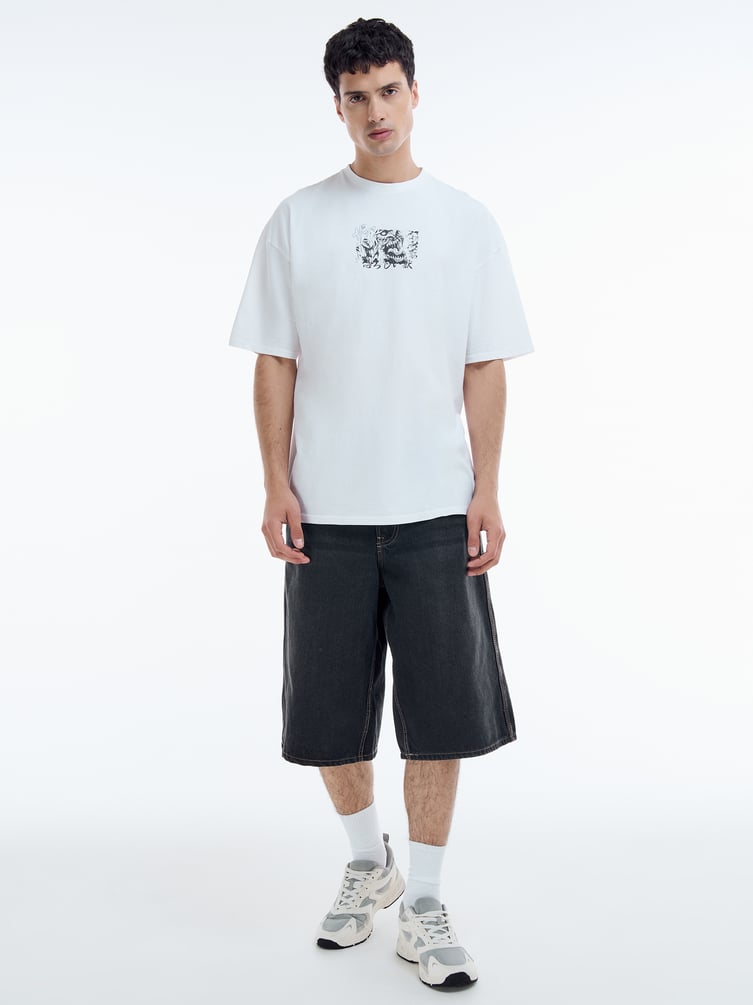 Футболка с принтом аниме монстра