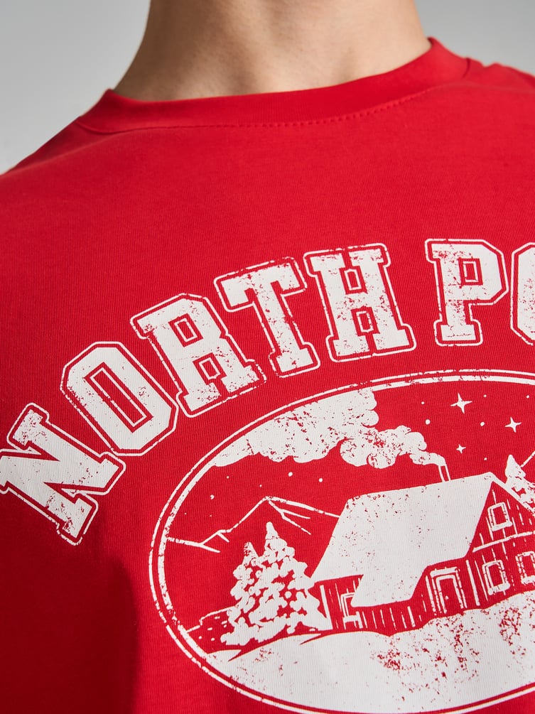 Футболка свободного кроя из хлопка с принтом