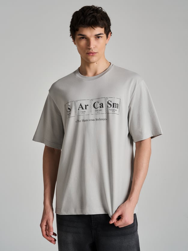 Футболка из хлопка с надписью Sarcasm