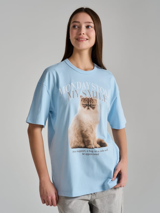 Футболка оверсайз с принтом