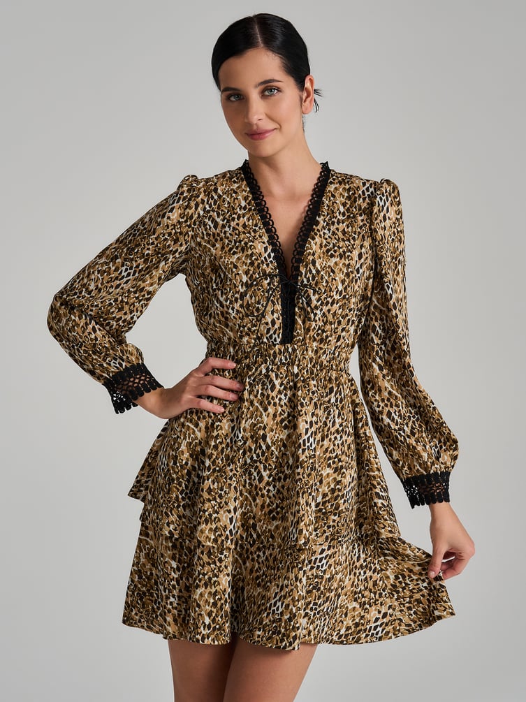 Платье вечернее леопардовое