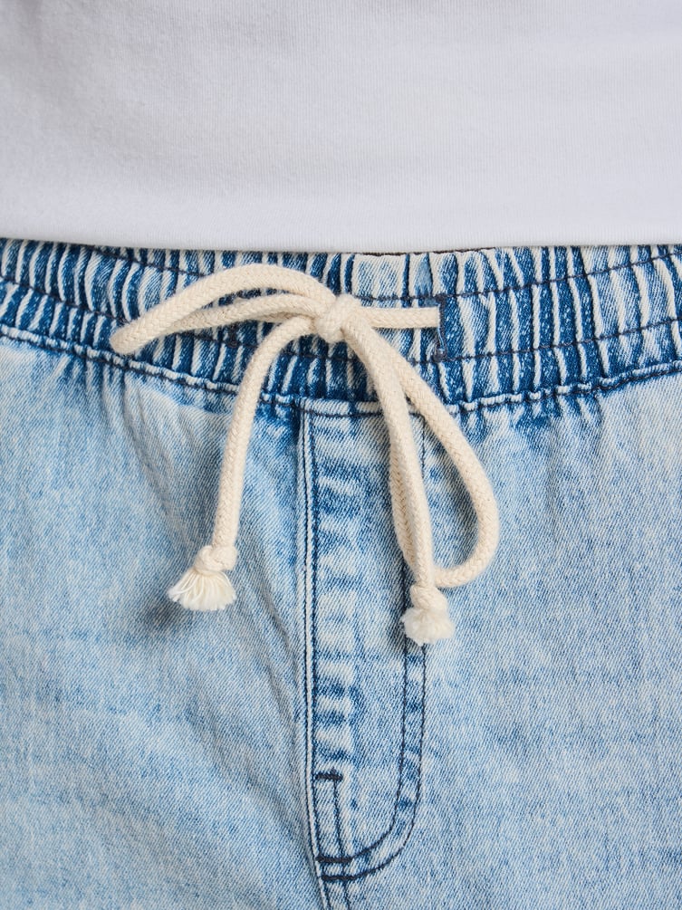 Джинсы джоггеры на резинке