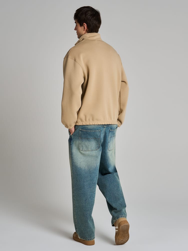 Теплая толстовка с высоким горлом и начесом