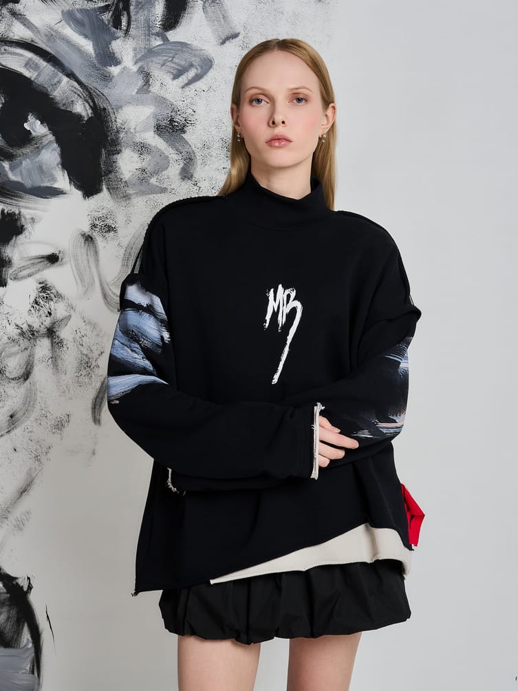 Свитшот оверсайз с принтом Макс Борисов