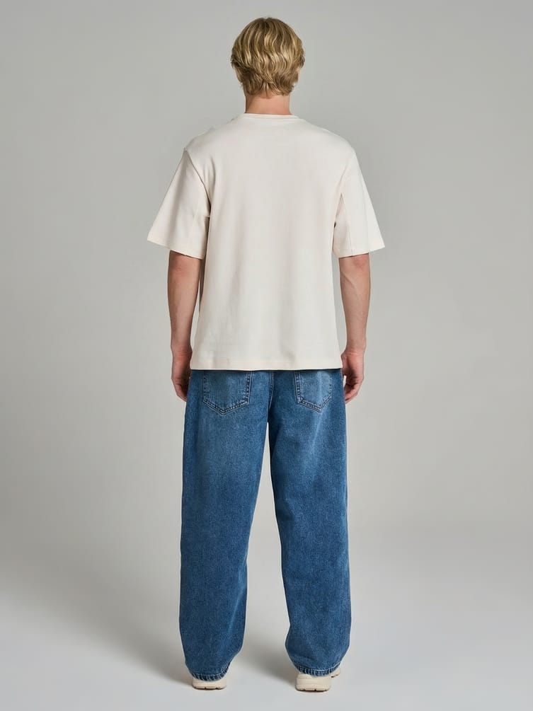 Джинсы багги широкие