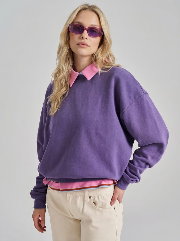 Свитшот однотонный без начеса