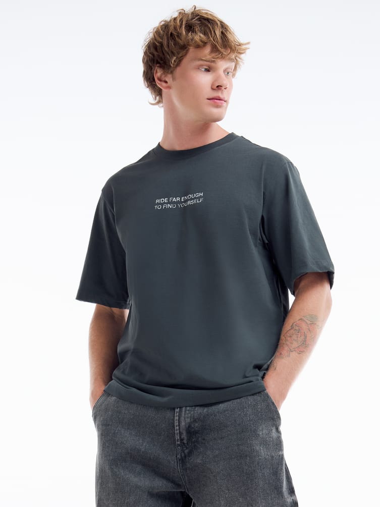 Хлопковая свободная футболка