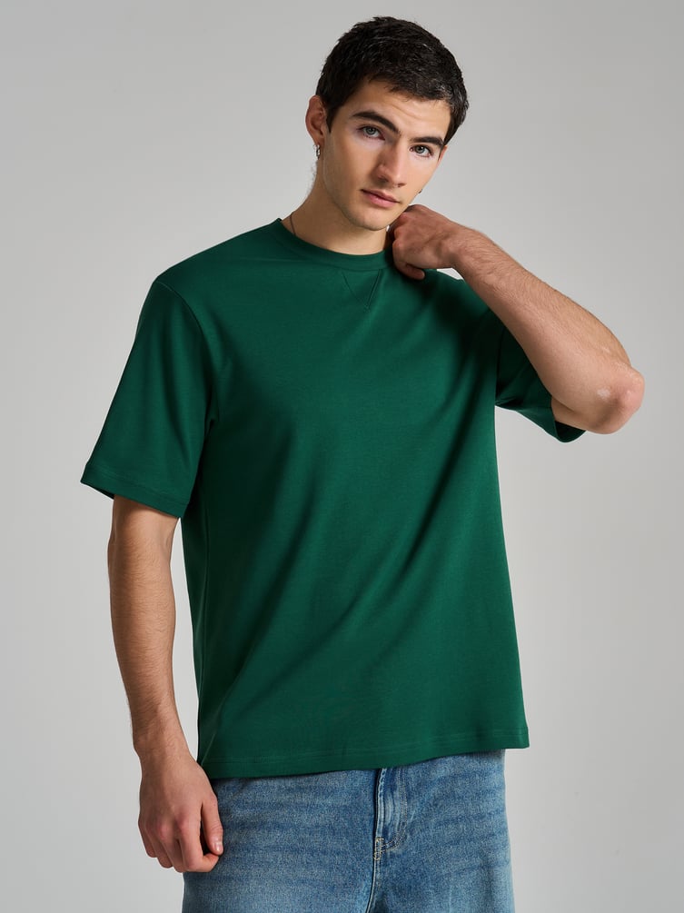 Футболка плотная однотонная