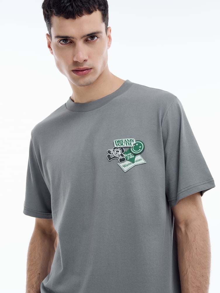 Футболка из хлопка с принтом