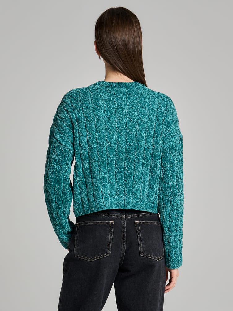 Джемпер трикотажный с косами