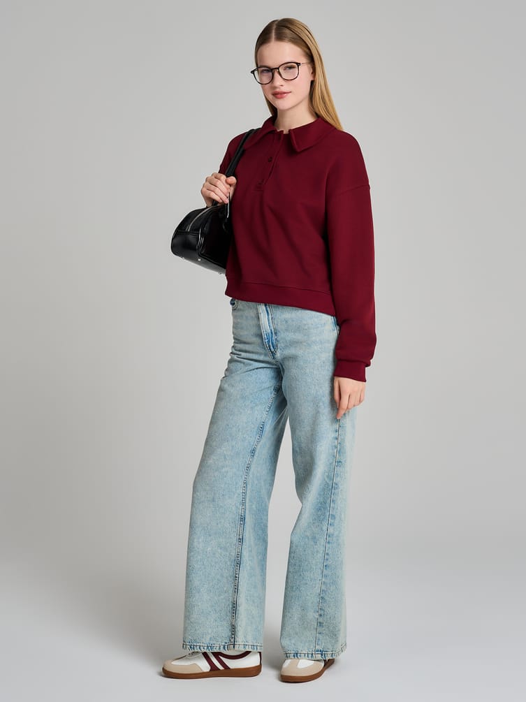 Толстовка поло оверсайз