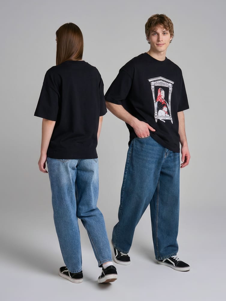 Футболка оверсайз с принтом Russian Vibes