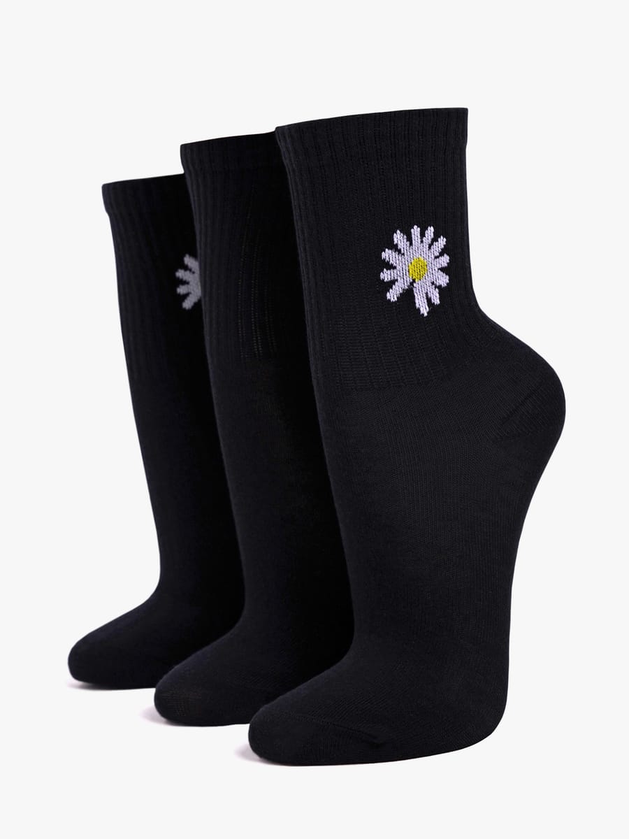 Набор высоких носков с принтом - 2 пары