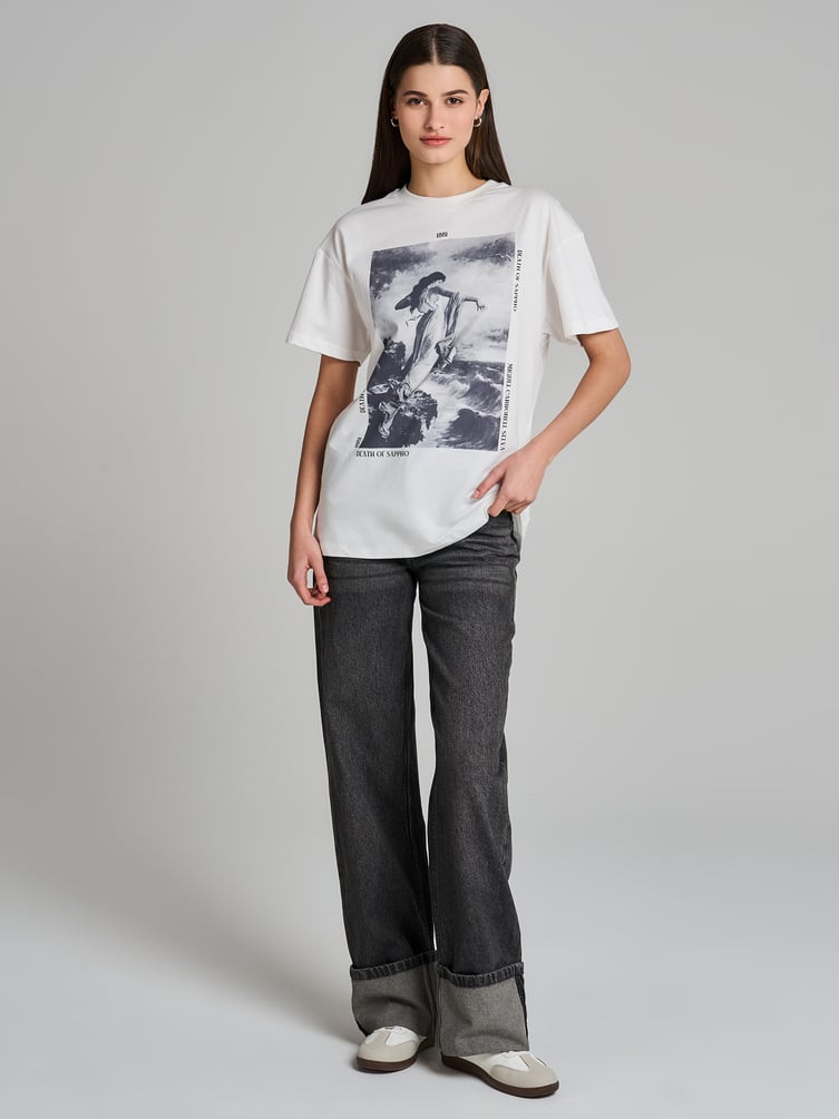 Футболка из хлопка с принтом картины