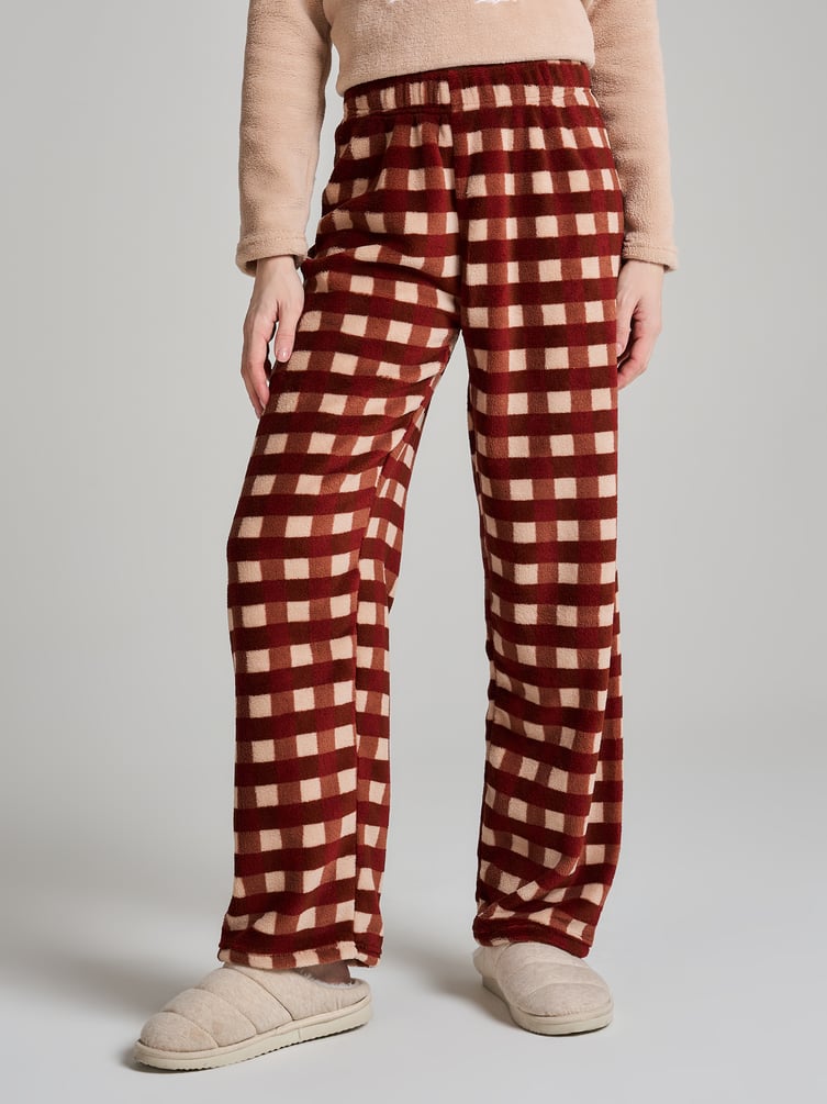 Пижама плюшевая с вышивкой и брюками