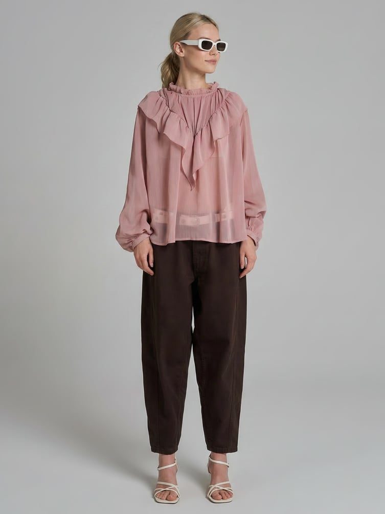 Блузка бохо с рюшами