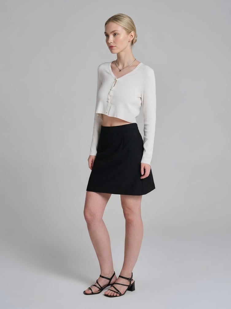 Кардиган укороченный на пуговицах