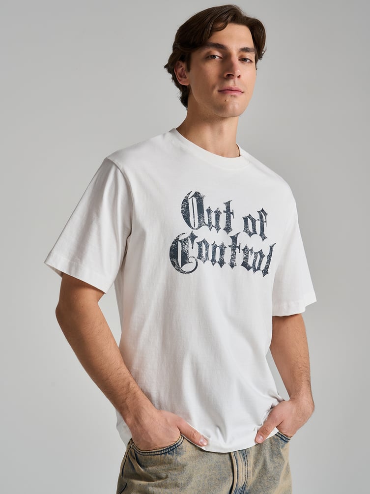 Футболка с надписью в стиле дрейн