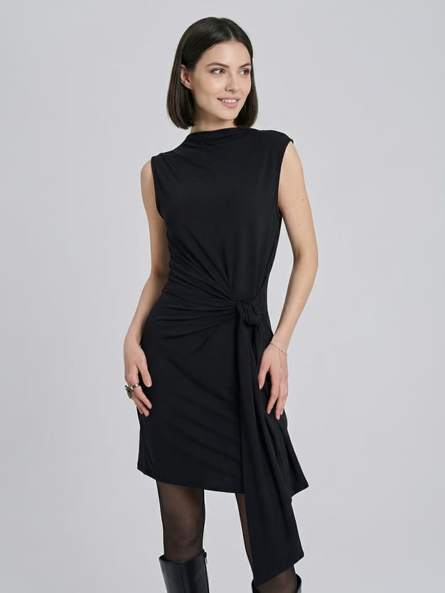 Платье без рукавов мини вечернее