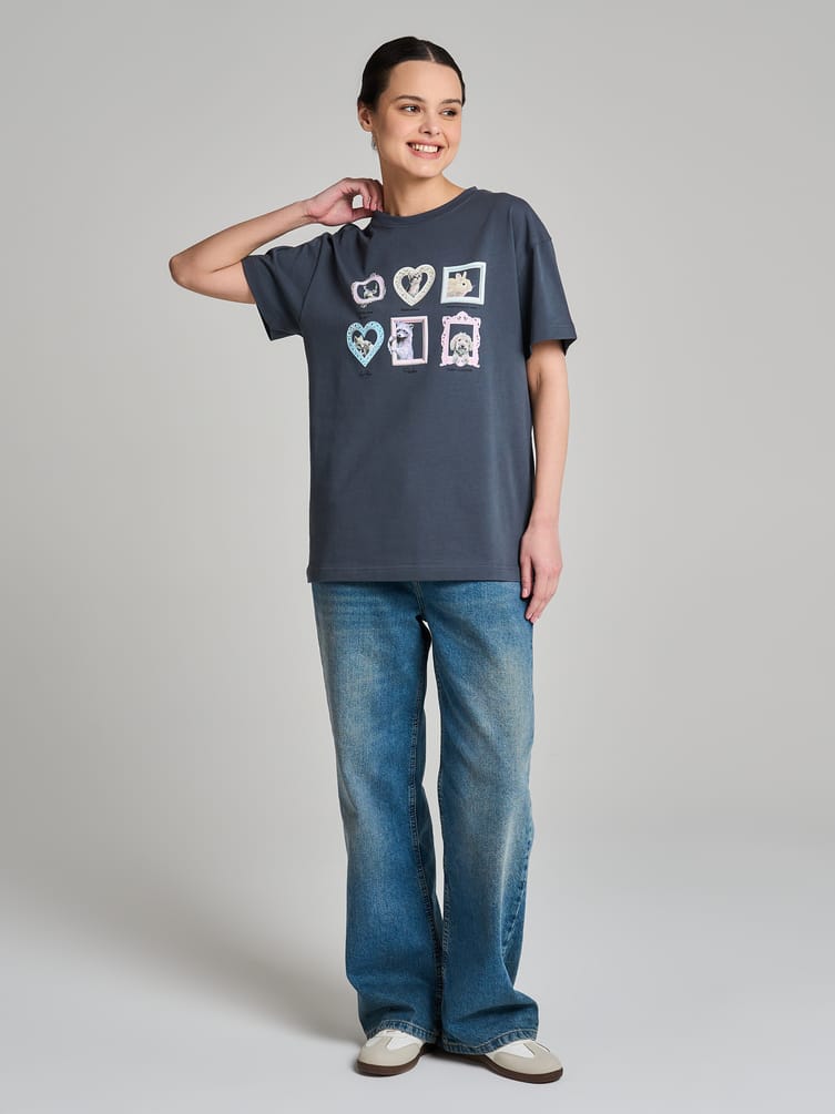 Футболка из хлопка с принтом