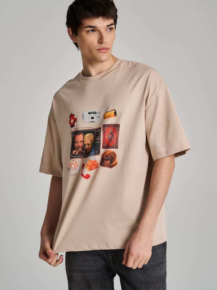 Футболка оверсайз с принтом Мосфильм