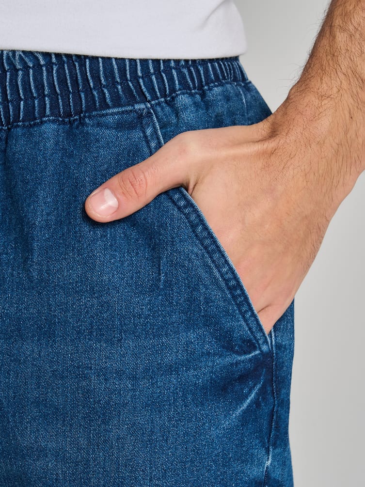 Джинсы джоггеры на резинке