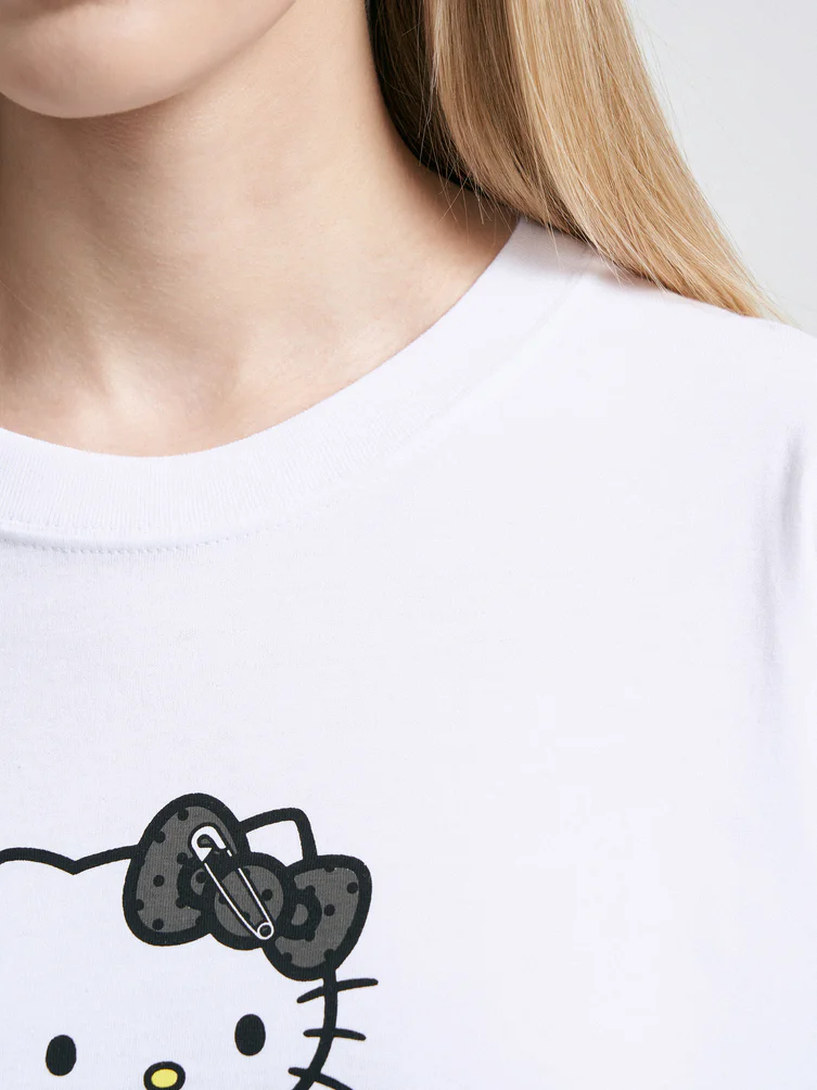 Хлопковая футболка с принтом Hello Kitty