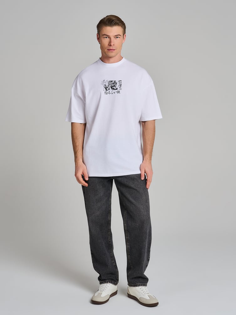 Футболка с принтом аниме монстра