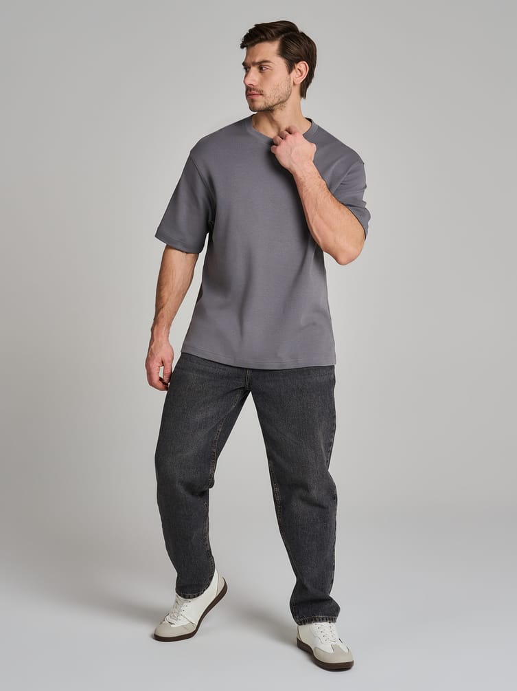 Футболка из хлопка свободного кроя