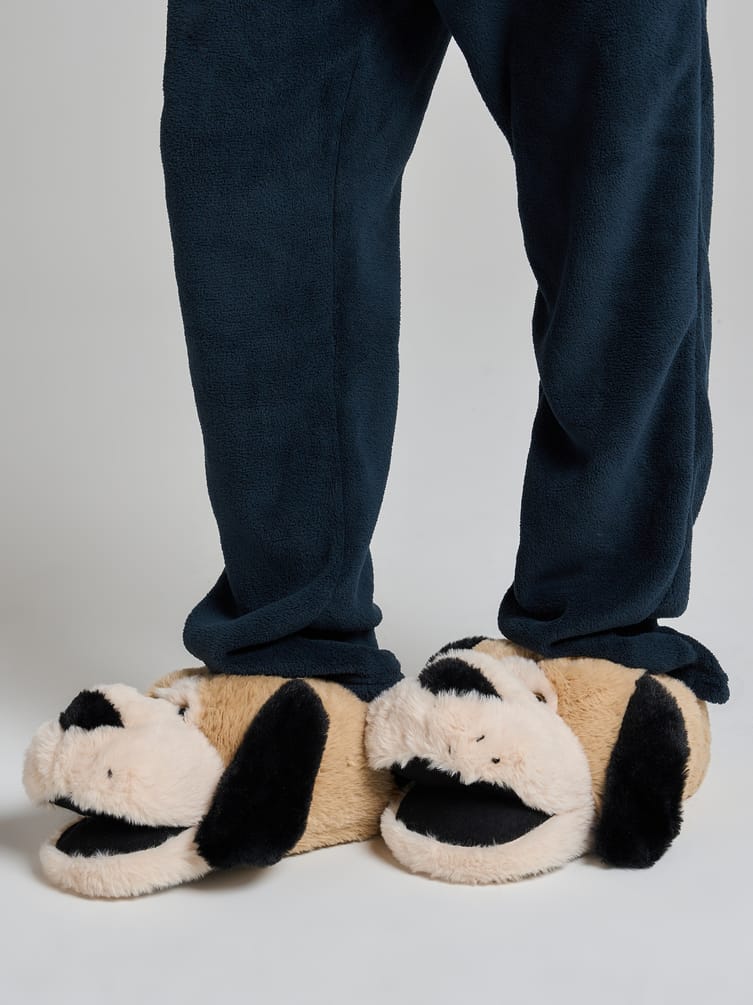 Плюшевые тапки собаки