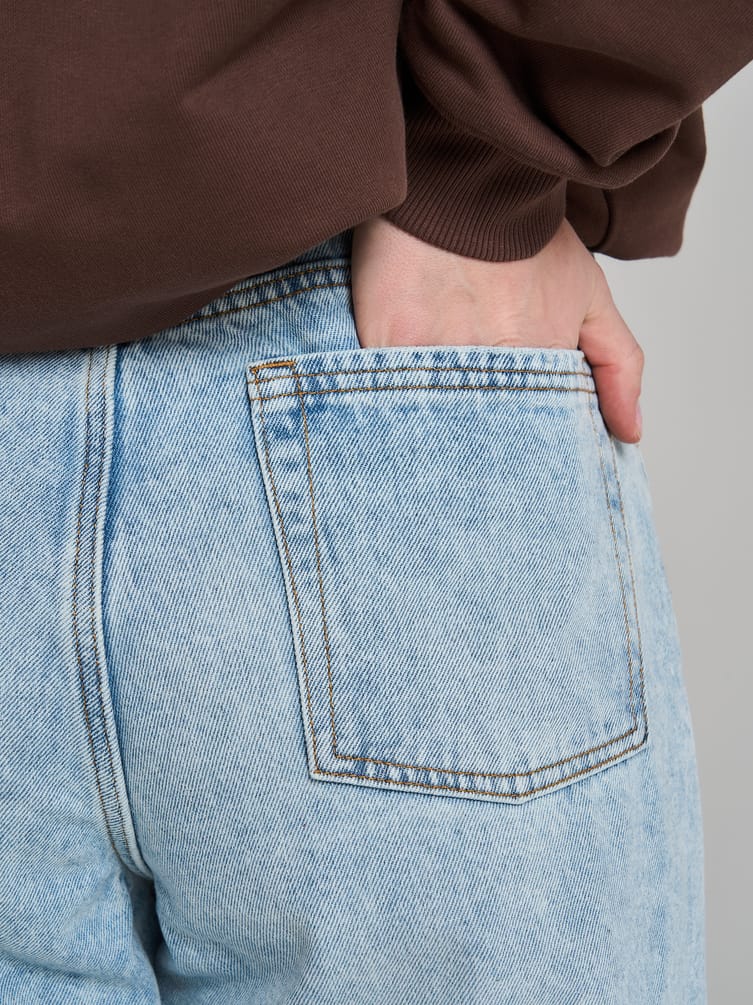 Джинсы Baggy с винтажной стиркой