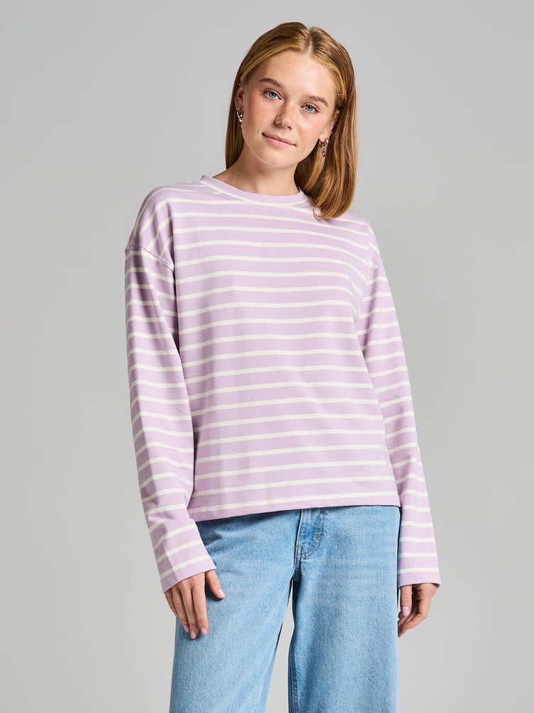 Лонгслив в полоску плотный