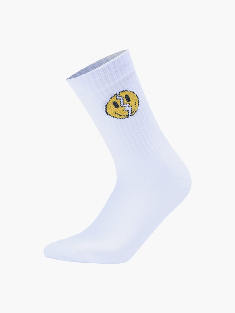 Носки - 3 пары с принтом смайла