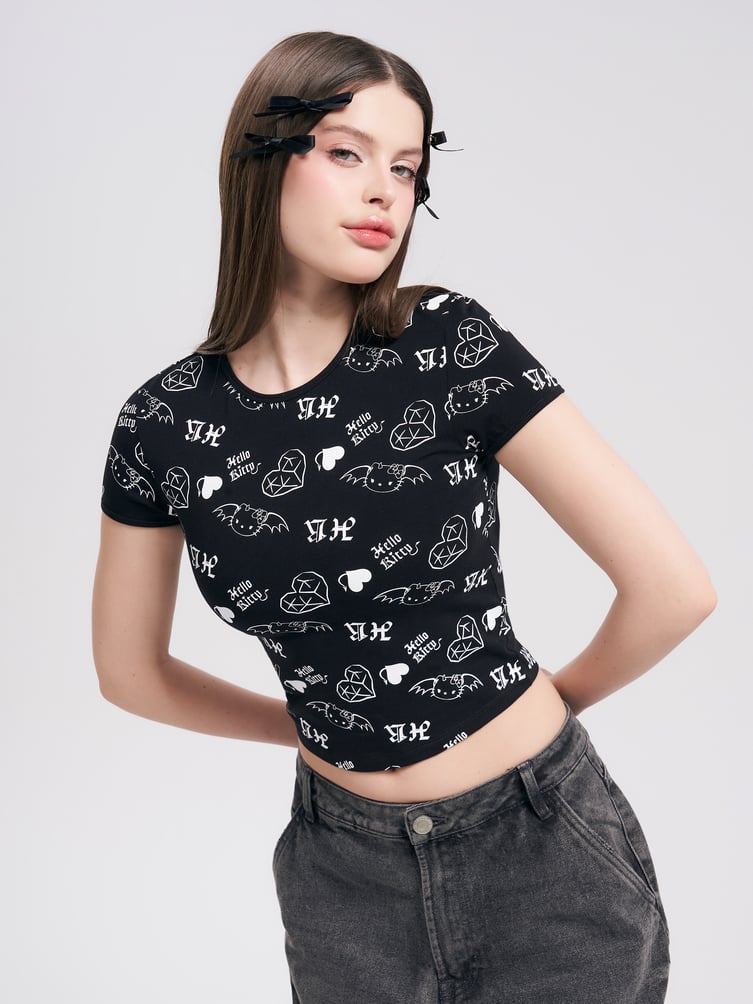 Футболка с принтом Hello Kitty