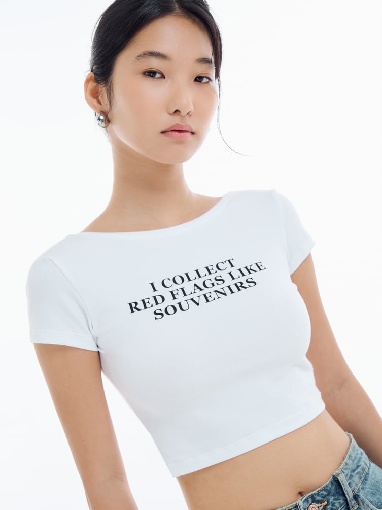 Хлопковая футболка с надписью