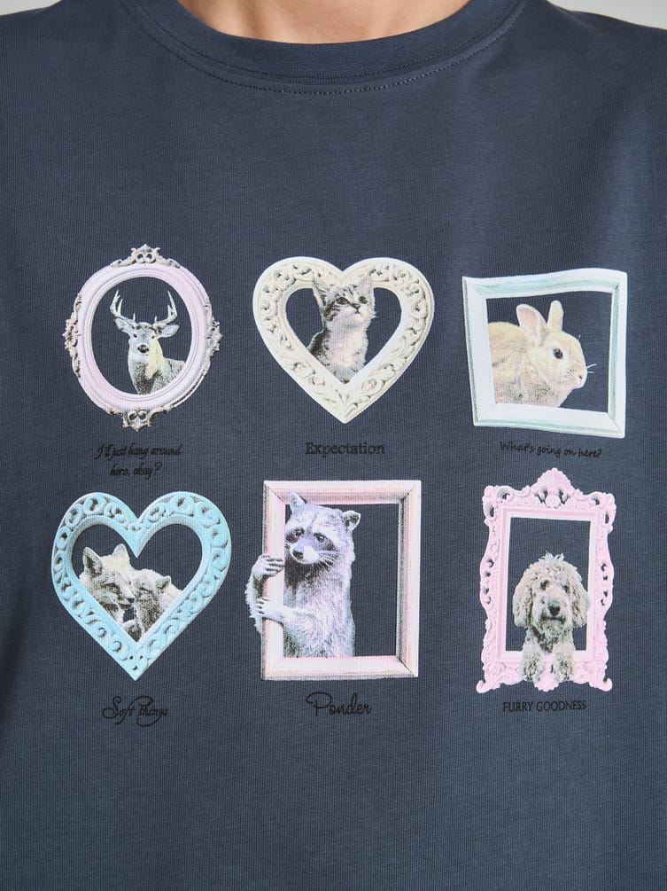 Футболка из хлопка с принтом