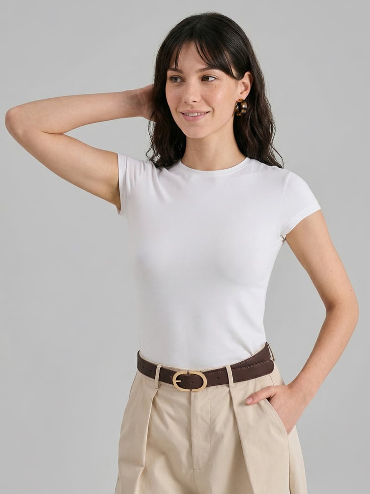 Футболка приталенная с коротким рукавом