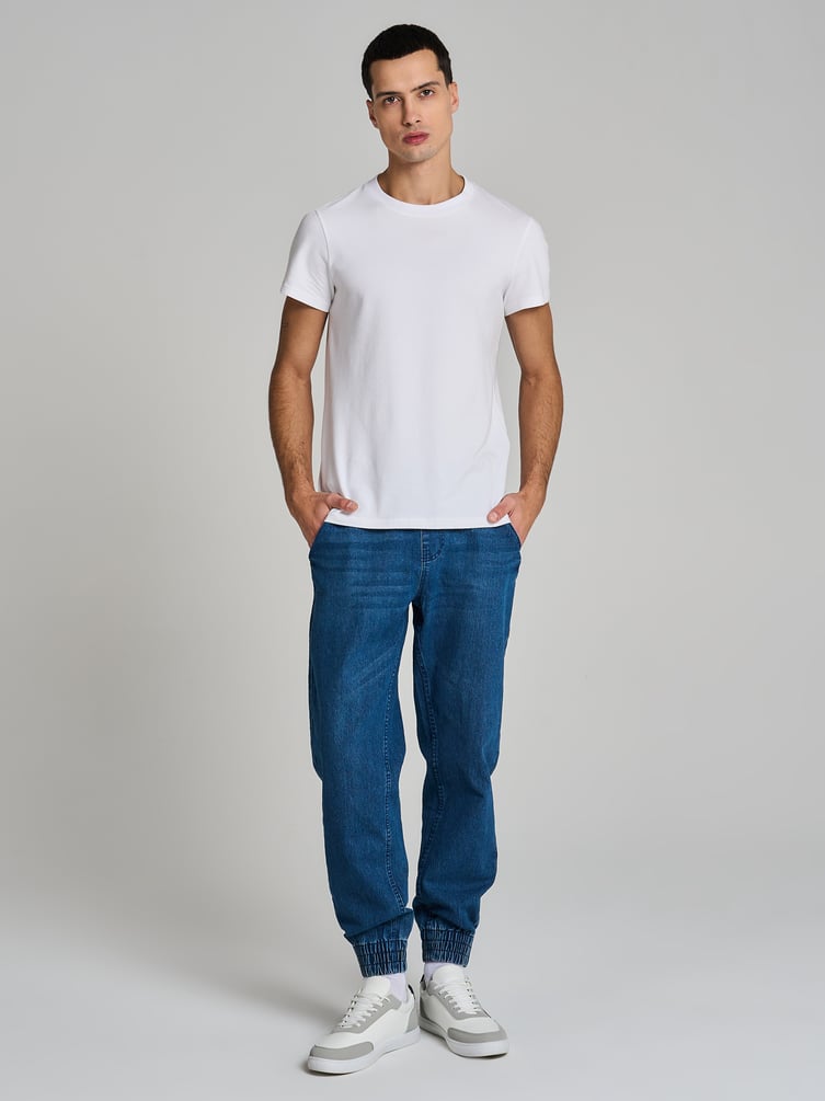 Джинсы джоггеры на резинке