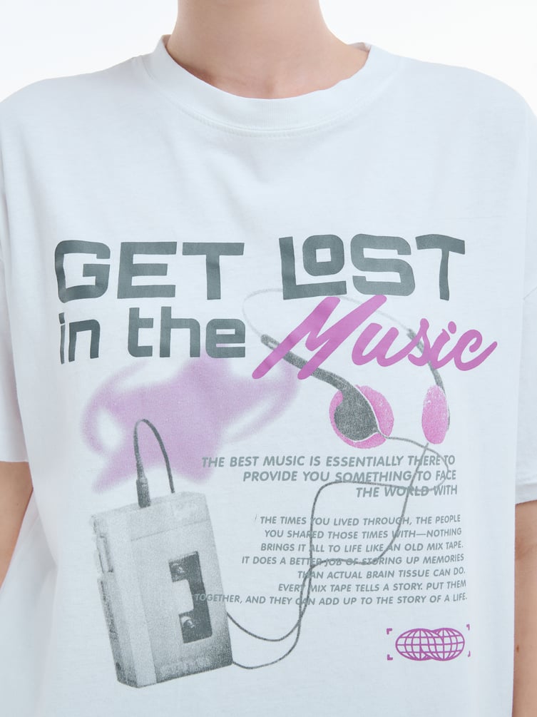 Футболка с принтом аудиоплеера