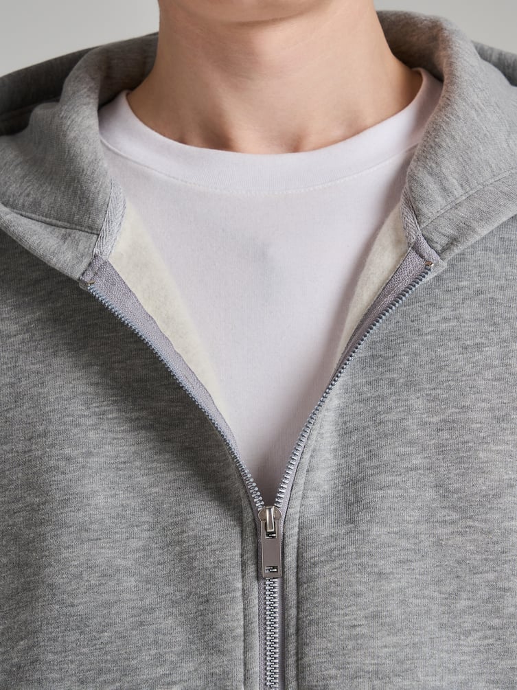 Утепленное zip-hoodie толстовка с начёсом