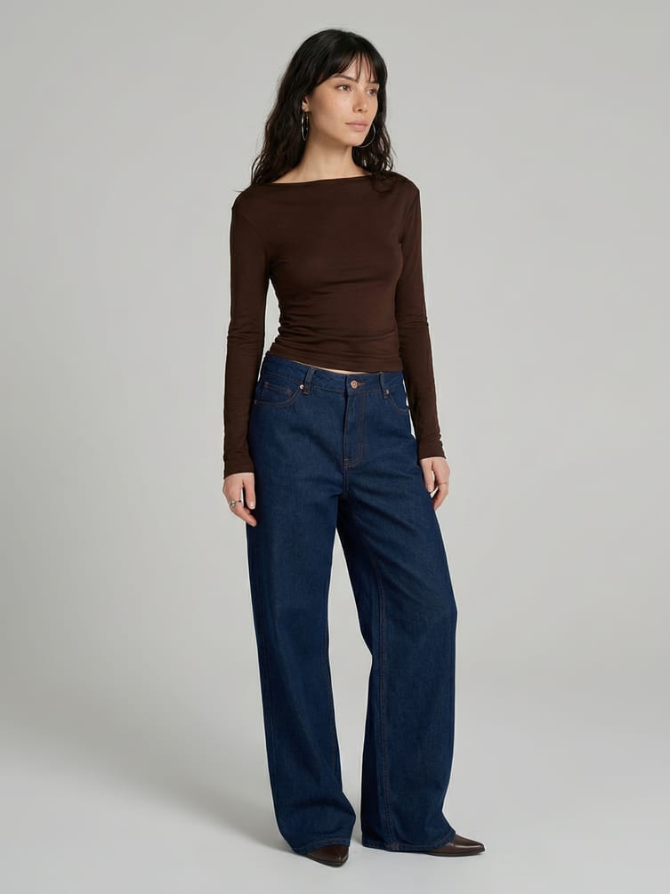 Джинсы широкие палаццо