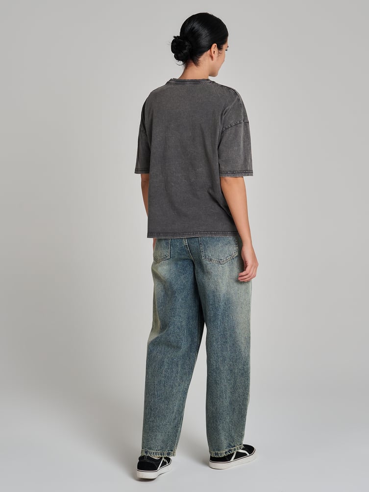 Хлопковая футболка оверсайз варенка с принтом аниме