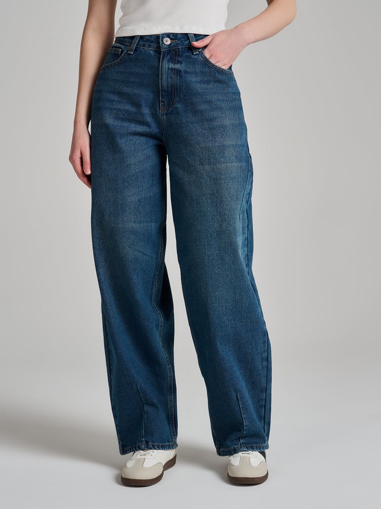 Джинсы Balloon зауженные с вареным эффектом