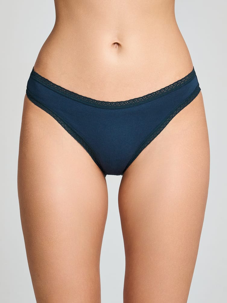 Трусы-слипы - 3 шт. с кружевом