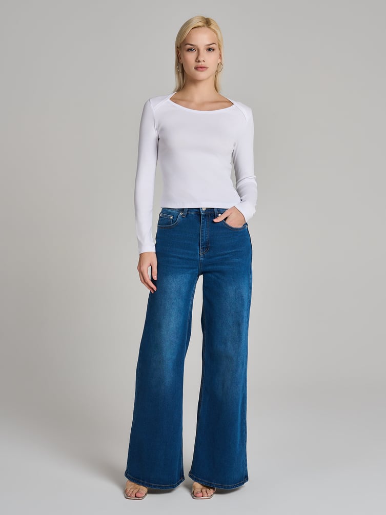 Лонгслив приталенный из хлопка