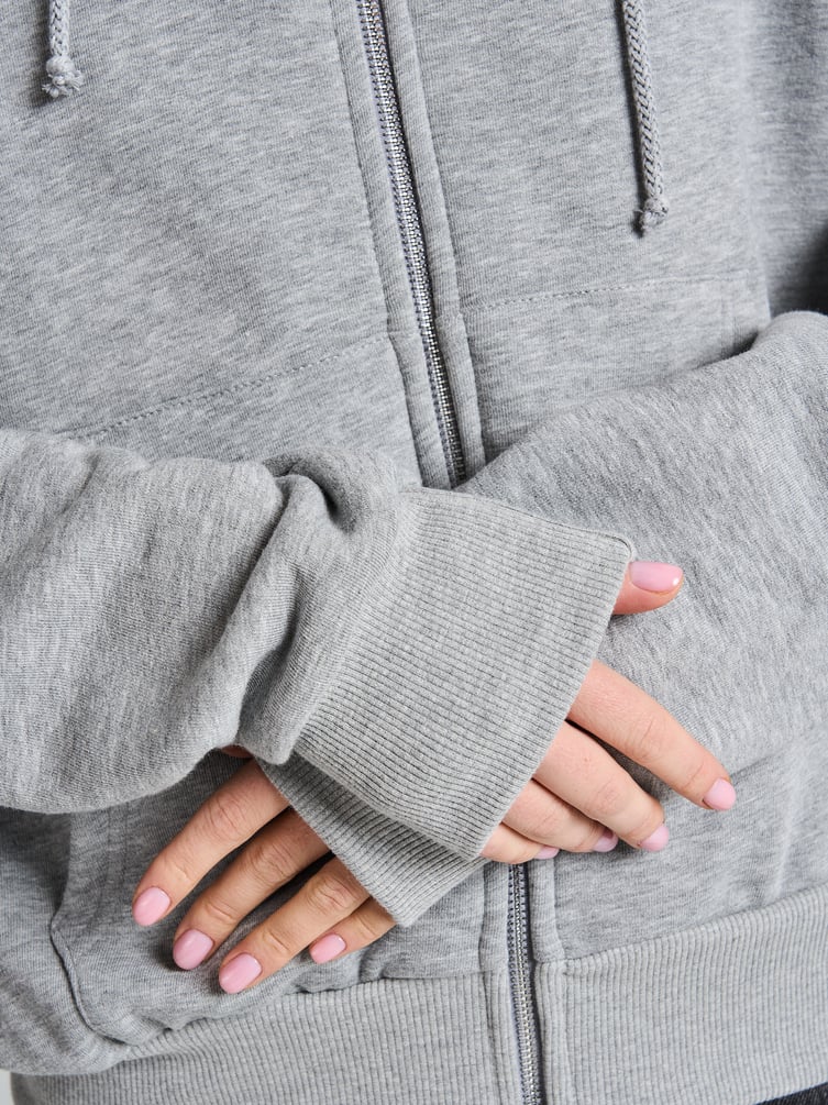 Зип худи оверсайз со стразами на спине