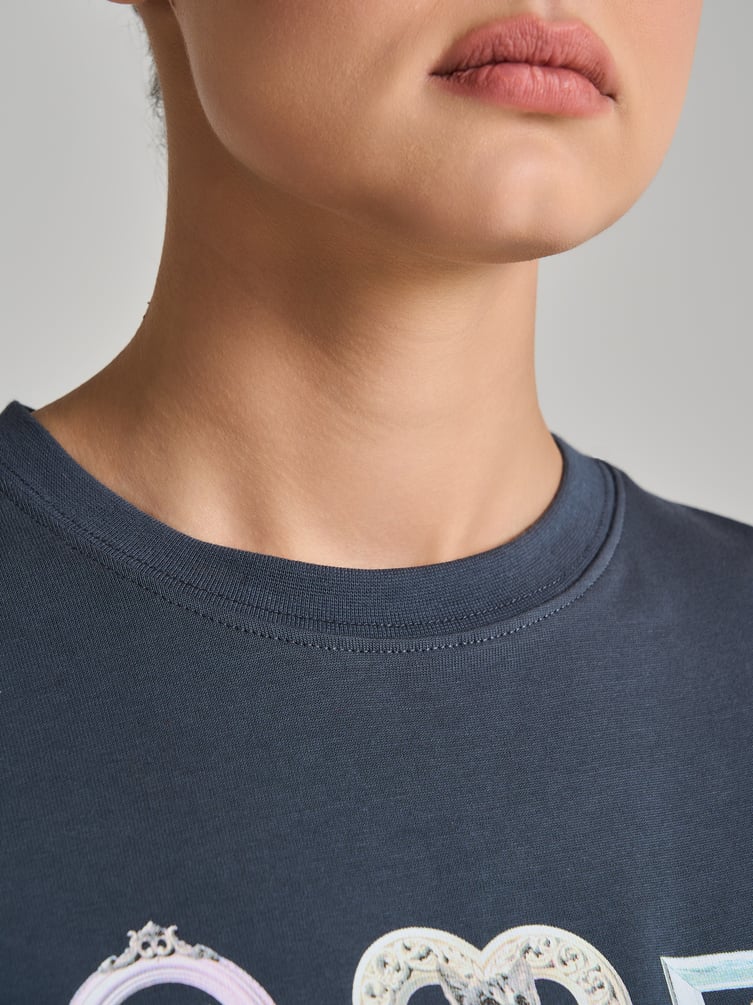 Футболка из хлопка с принтом