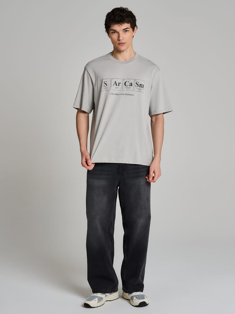 Футболка из хлопка с надписью Sarcasm