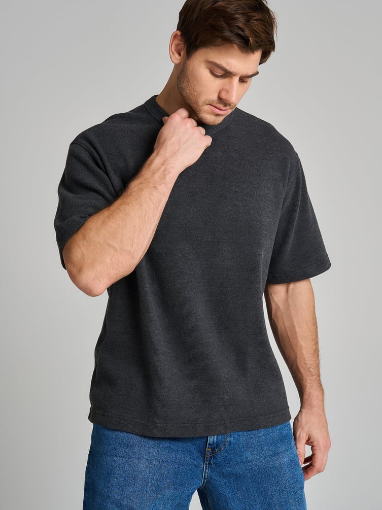 Футболка трикотажная в рубчик