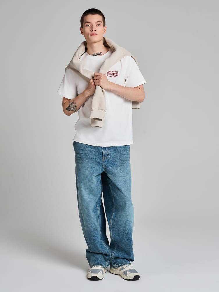 Хлопковая футболка с коротким рукавом